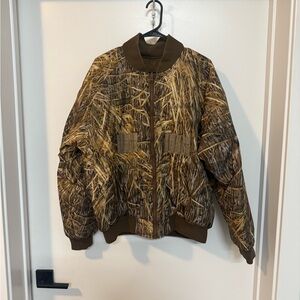 Columbia Men's Reversible Brown Camouflage Full Zip Bomber Hunting Jacket